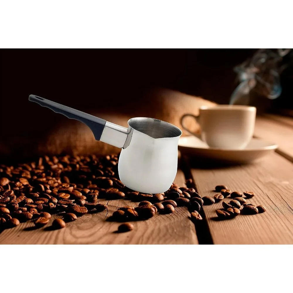 Turkish Warmer Coffee Pot Professional Quality 18/8 Stainless Steel 6-Oun
